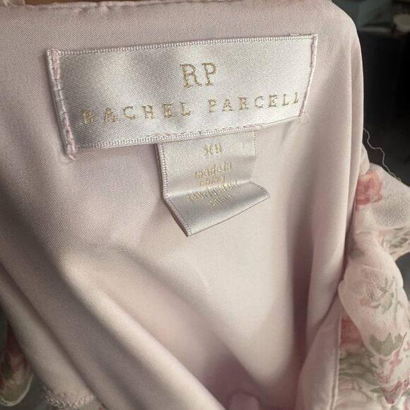 Rachel Parcell $129 Women’s Pink Floral Boho Ruffle Long Sleeve Romper Sz XS - Picture 9 of 11